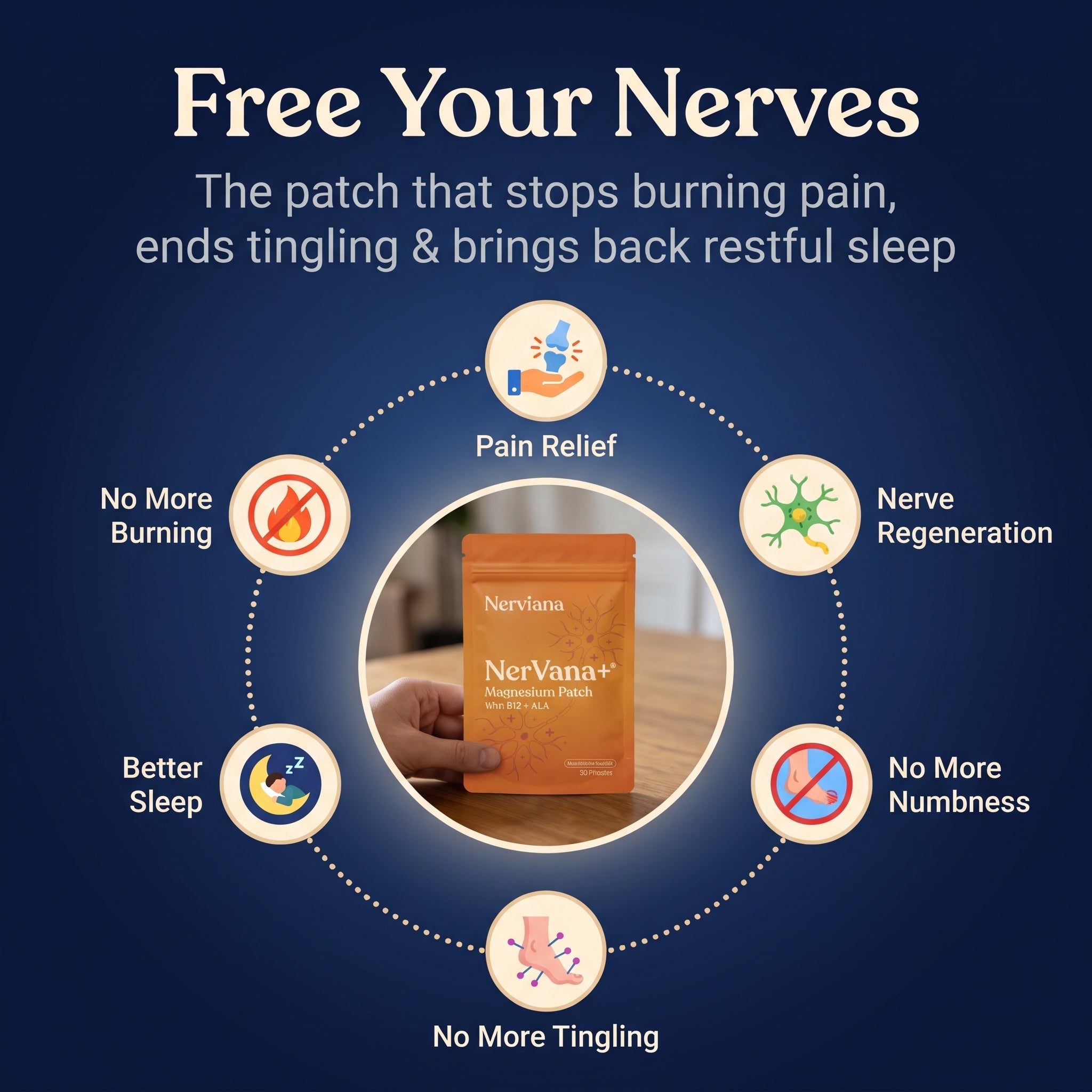 Free Your Nerves - NerViana+ Magnesium Patch